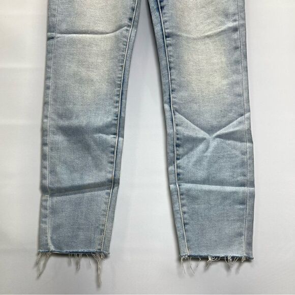 L'AGENCE Womens Margot High Rise Raw Hem Jeans Celestial Blue Acid Wash 25 - Picture 6 of 8